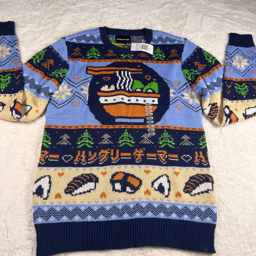 Geeknet Hungry Gamer Holiday Men's Sweater GameStop Exclusive Size Small NWT - Picture 3 of 8